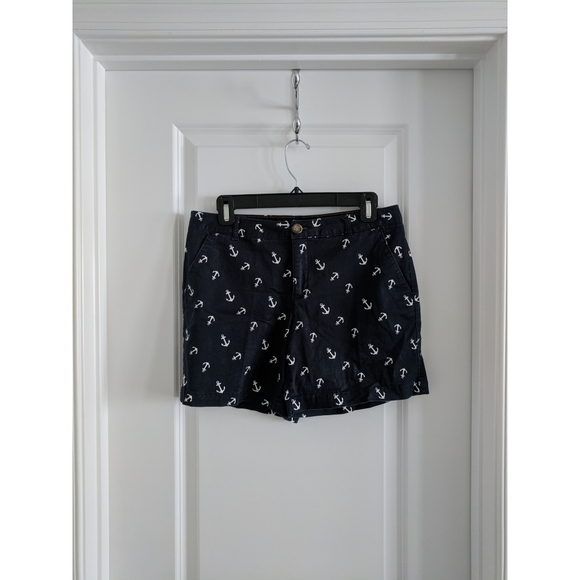 Navy Shorts with White Anchors - Picture 2 of 5